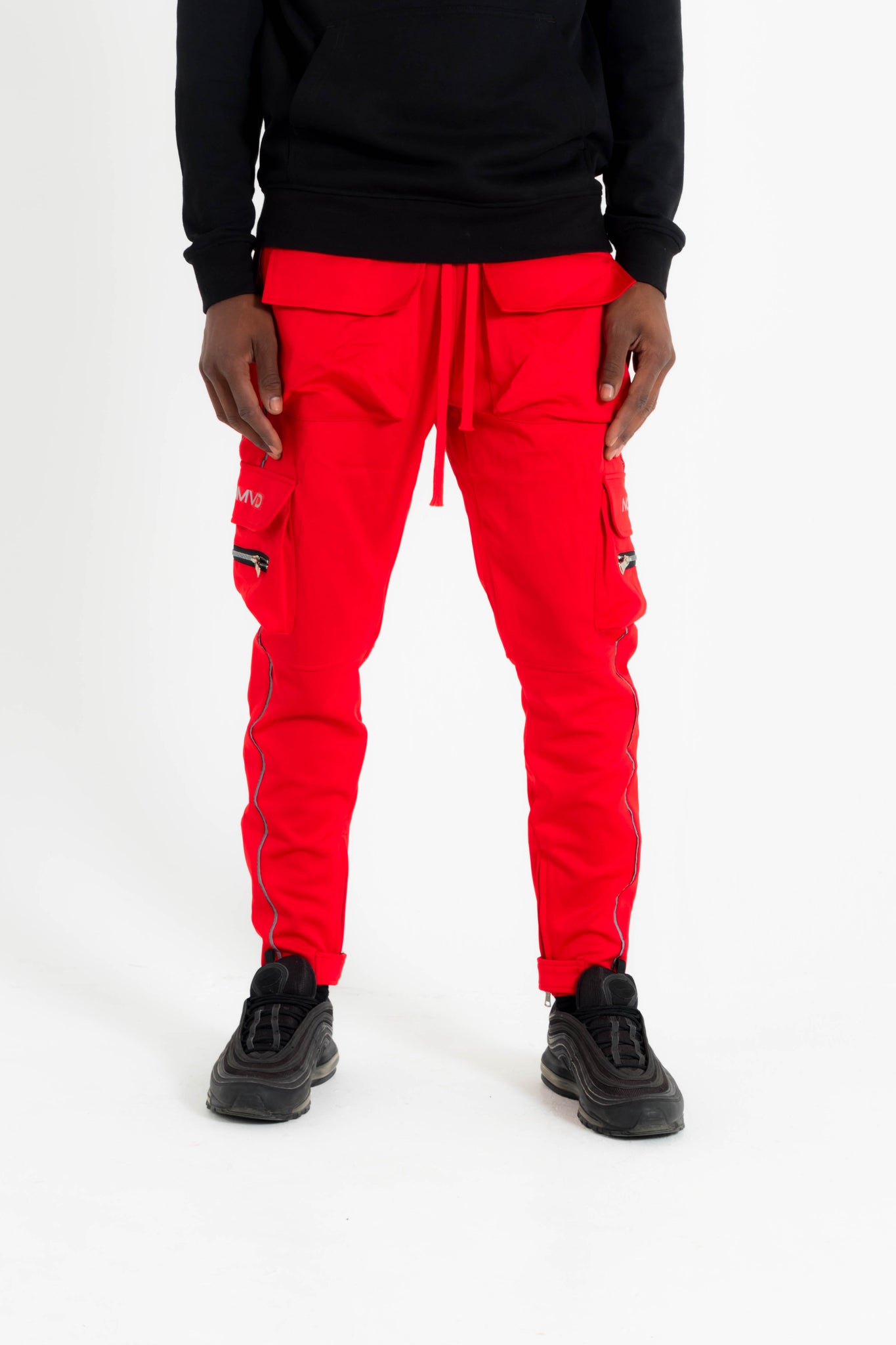 N0MVD Cargo Tracksuit Bottoms - Red – N0MVD Apparel