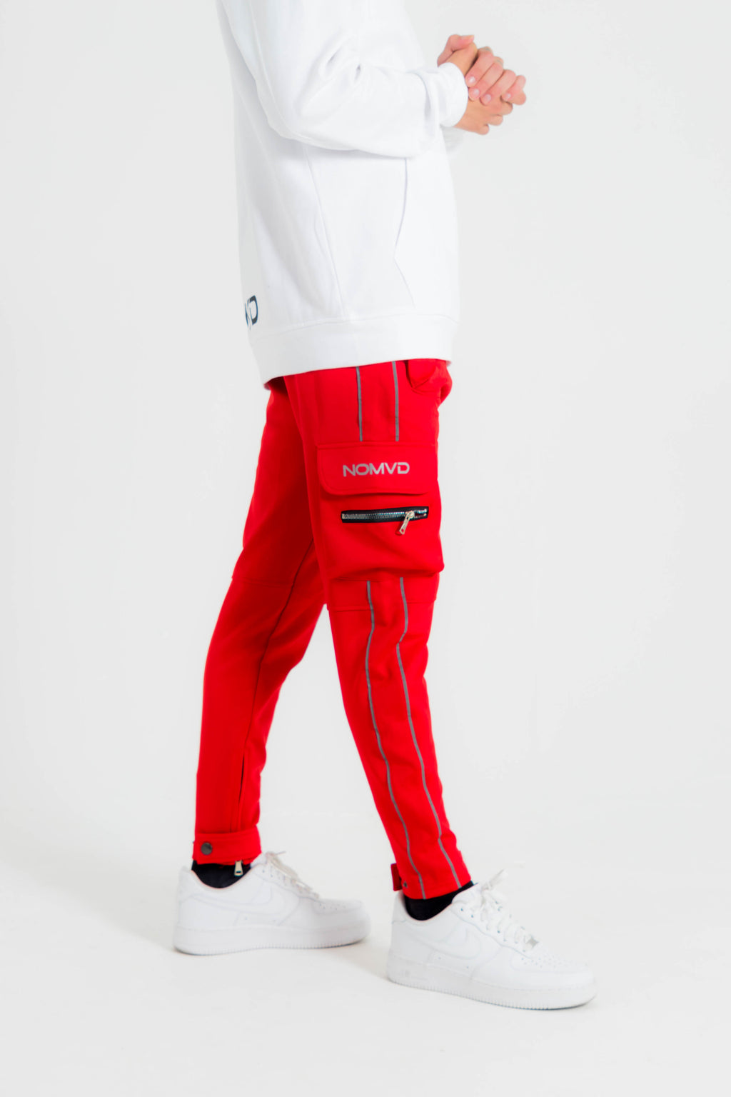 N0MVD Cargo Tracksuit Bottoms - Red